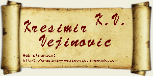 Krešimir Vejinović vizit kartica